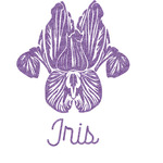Irises (Van Gogh) Glitter Sticker Decal - Custom Sized