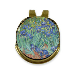 Irises (Van Gogh) Golf Ball Marker - Hat Clip - Gold