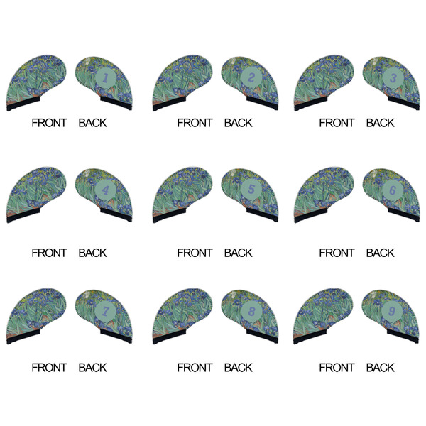 Irises (Van Gogh) Golf Club Covers - APPROVAL (set of 9)