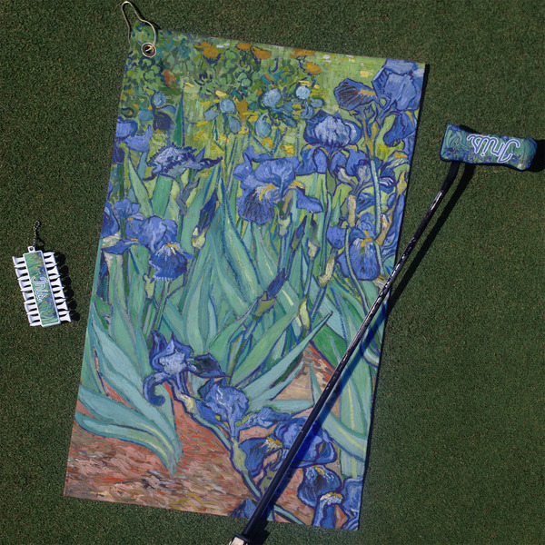 Custom Irises (Van Gogh) Golf Towel Gift Set