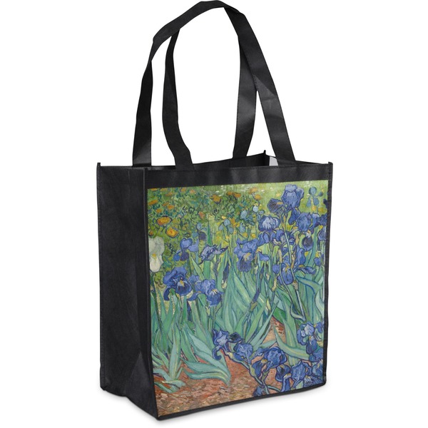 Custom Irises (Van Gogh) Grocery Bag