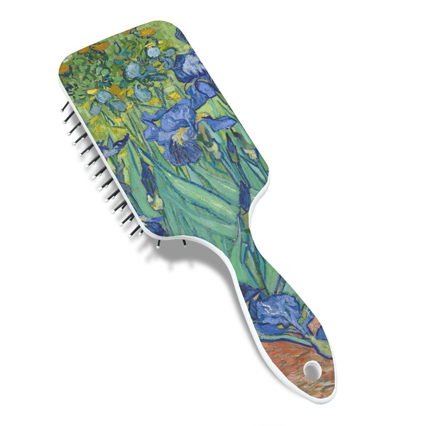 Irises (Van Gogh) Hair Brush - Angle View