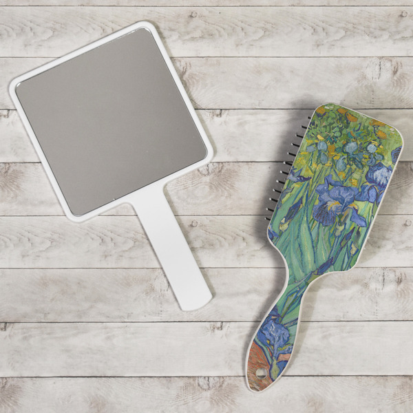 Irises (Van Gogh) Hair Brush - In Context