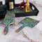 Irises (Van Gogh) Hair Brush and Hand Mirror - Bathroom Scene