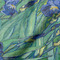 Irises (Van Gogh) Hooded Baby Towel- Detail Close Up