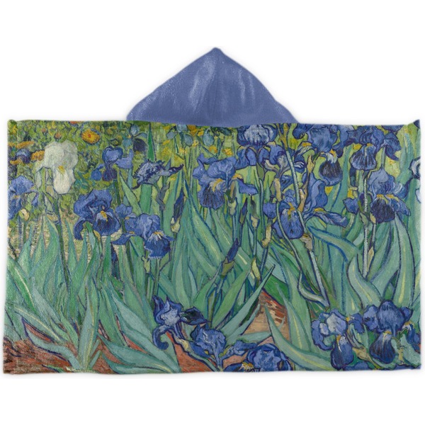 Custom Irises (Van Gogh) Kids Hooded Towel