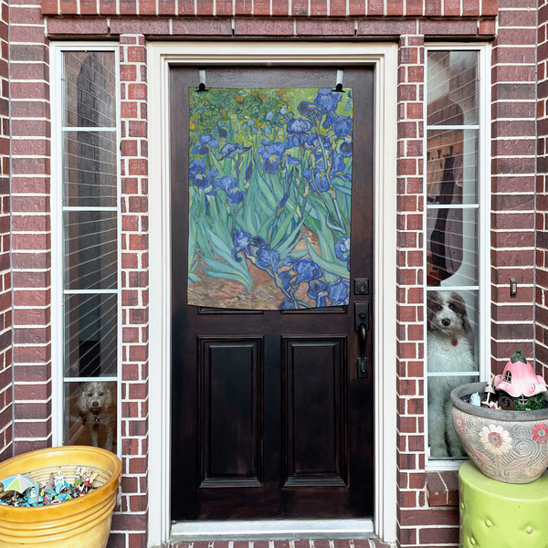 Irises (Van Gogh) House Flags - Double Sided - (Over the door) LIFESTYLE