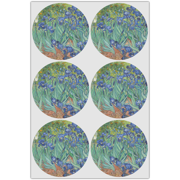 Irises (Van Gogh) Icing Circle - Large - Set of 6