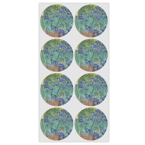 Irises (Van Gogh) Icing Circle - Medium - Set of 8