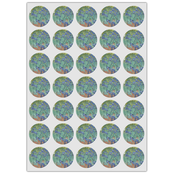 Irises (Van Gogh) Icing Circle - XSmall - Set of 35