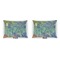 Irises (Van Gogh) Indoor Rectangular Burlap Pillow (Front and Back)