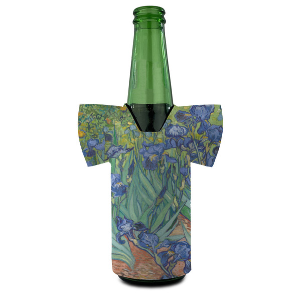 Irises (Van Gogh) Jersey Bottle Cooler - FRONT (on bottle)