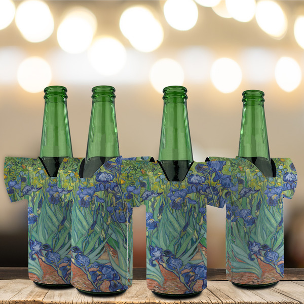 Irises (Van Gogh) Jersey Bottle Cooler - Set of 4 - LIFESTYLE