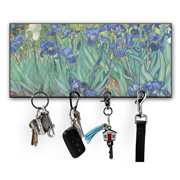 Custom Irises (Van Gogh) Key Hanger w/ 4 Hooks