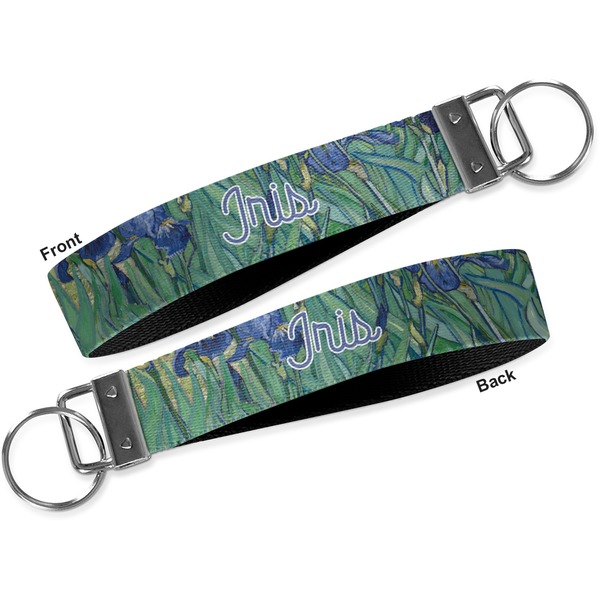 Irises (Van Gogh) Key-chain - Metal and Nylon - Front and Back