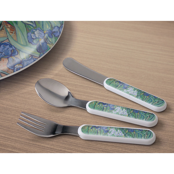 Irises (Van Gogh) Kids Flatware w/ Plate