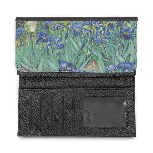 Irises (Van Gogh) Ladies Wallet - Half Way Open