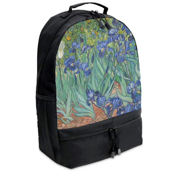 Custom Irises (Van Gogh) Backpacks - Black