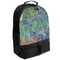 Irises (Van Gogh) Large Backpack - Black - Angled View