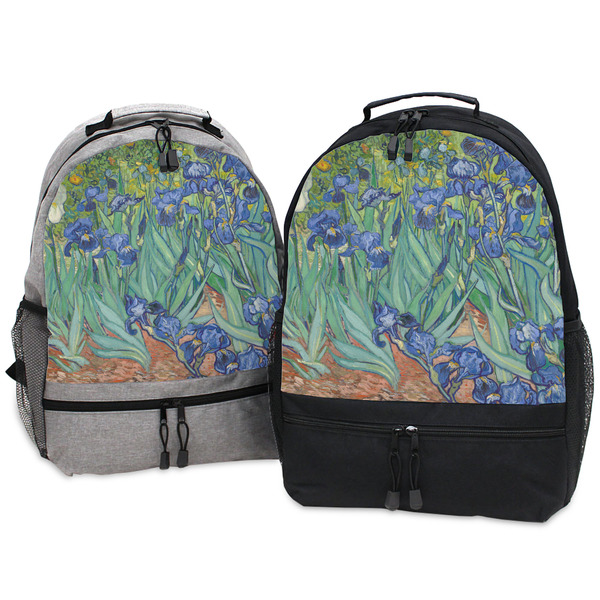 Irises (Van Gogh) Large Backpacks - Both