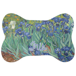 Irises (Van Gogh) Bone Shaped Dog Food Mat
