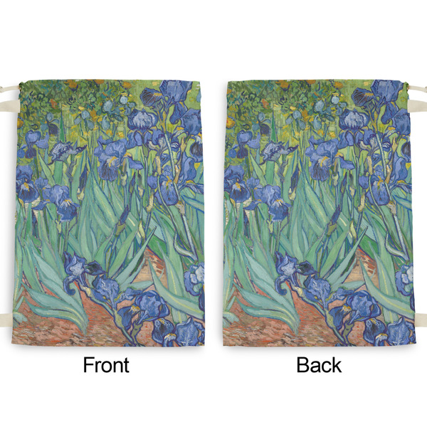 Irises (Van Gogh) Large Laundry Bag - Front & Back View