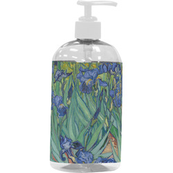 Irises (Van Gogh) Plastic Soap / Lotion Dispenser (16 oz - Large - White)
