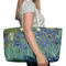 Irises (Van Gogh) Large Rope Tote Bag - In Context View