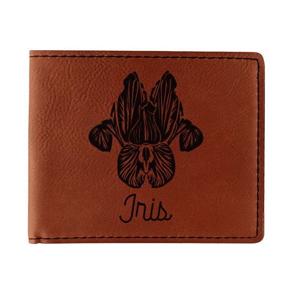 Custom Irises (Van Gogh) Leatherette Bifold Wallet