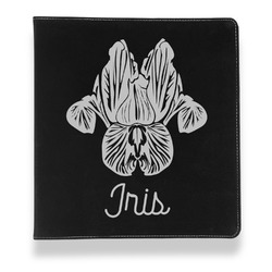 Irises (Van Gogh) Leather Binder - 1" - Black