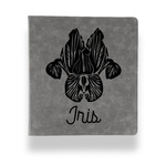 Irises (Van Gogh) Leather Binder - 1" - Grey