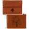 Irises (Van Gogh) Leather Business Card Holder - Front Back