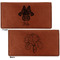 Irises (Van Gogh) Leather Checkbook Holder Front and Back