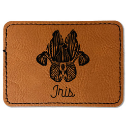 Irises (Van Gogh) Faux Leather Iron On Patch - Rectangle