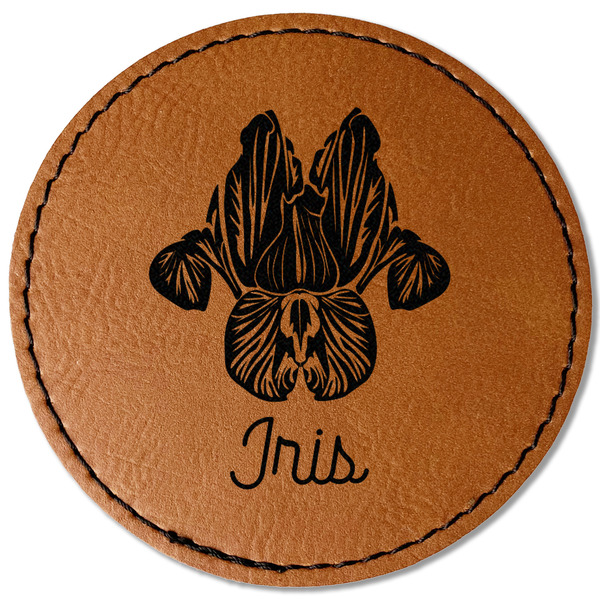 Irises (Van Gogh) Leatherette Patches - Round