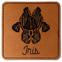Irises (Van Gogh) Faux Leather Iron On Patch - Square