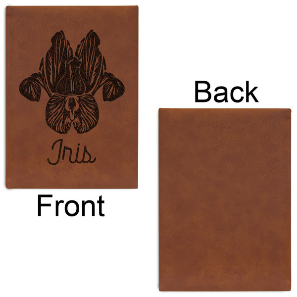 Irises (Van Gogh) Leatherette Sketchbooks - Large - Single Sided - Front & Back View