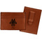 Irises (Van Gogh) Leatherette Wallet with Money Clips - Front and Back