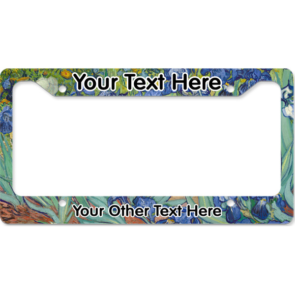 Custom Irises (Van Gogh) License Plate Frame - Style B