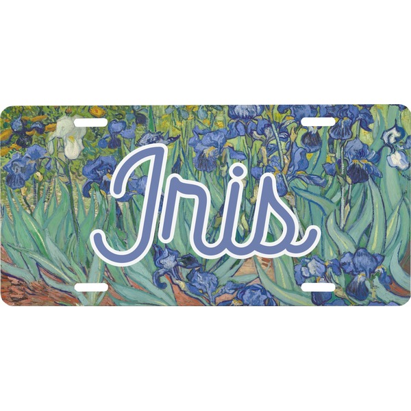 Custom Irises (Van Gogh) Front License Plate