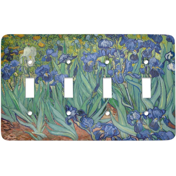 Custom Irises (Van Gogh) Light Switch Cover (4 Toggle Plate)