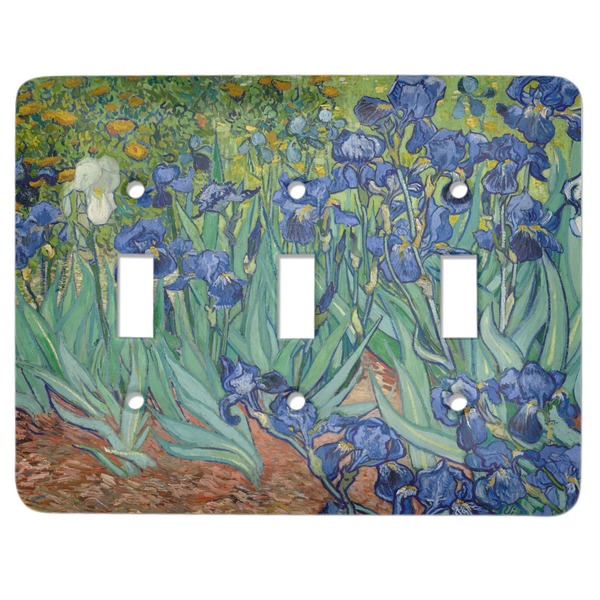 Custom Irises (Van Gogh) Light Switch Cover (3 Toggle Plate)