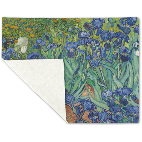 Irises (Van Gogh) Linen Placemat - Folded Corner (single side)