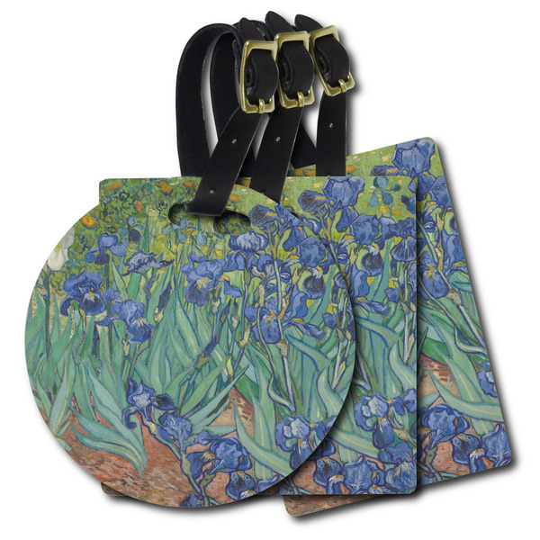 Custom Irises (Van Gogh) Plastic Luggage Tag