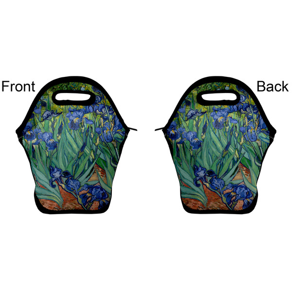Irises (Van Gogh) Lunch Bag - Front and Back