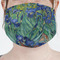 Irises (Van Gogh) Mask - Pleated (new) Front View on Girl