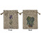 Irises (Van Gogh) Medium Burlap Gift Bag - Front and Back