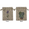 Irises (Van Gogh) Medium Burlap Gift Bag - Front & Back