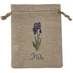 Irises (Van Gogh) Medium Burlap Gift Bag - Front