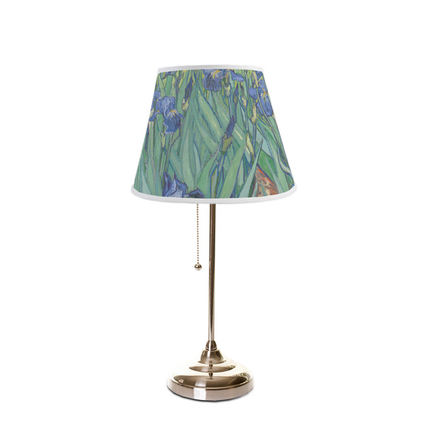 Irises (Van Gogh) Poly Film Empire Lampshade - On Stand